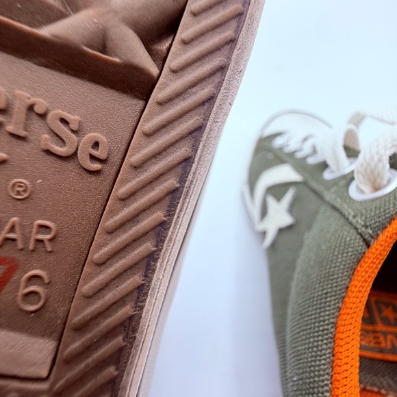 Converse Olive and Orange Low-Tops - Picture 8 of 11